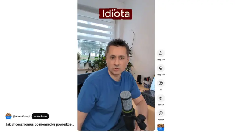 Jak chcesz komuś po niemiecku powiedzieć, że jest…