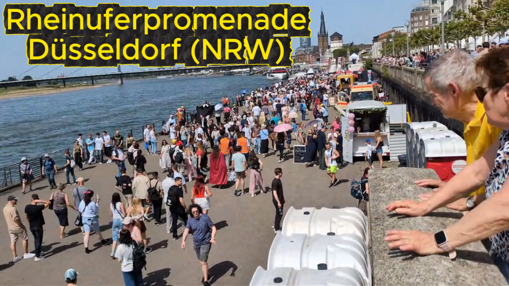 Najlepsze miejsce w Niemczech żeby napić się piwa. Rheinuferpromenade Düsseldorf