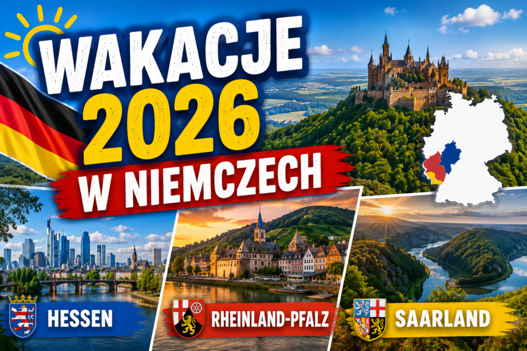 Wakacje 2026 w Niemczech – Hessen, Rheinland-Pfalz i Saarland
