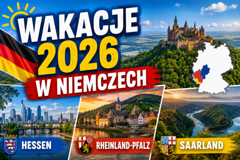 Wakacje 2026 w Niemczech – Hessen, Rheinland-Pfalz i Saarland