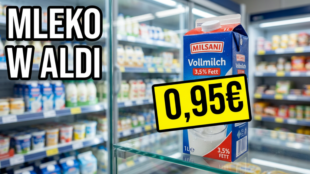 Tyle kosztuje litr mleka w niemieckim Aldi