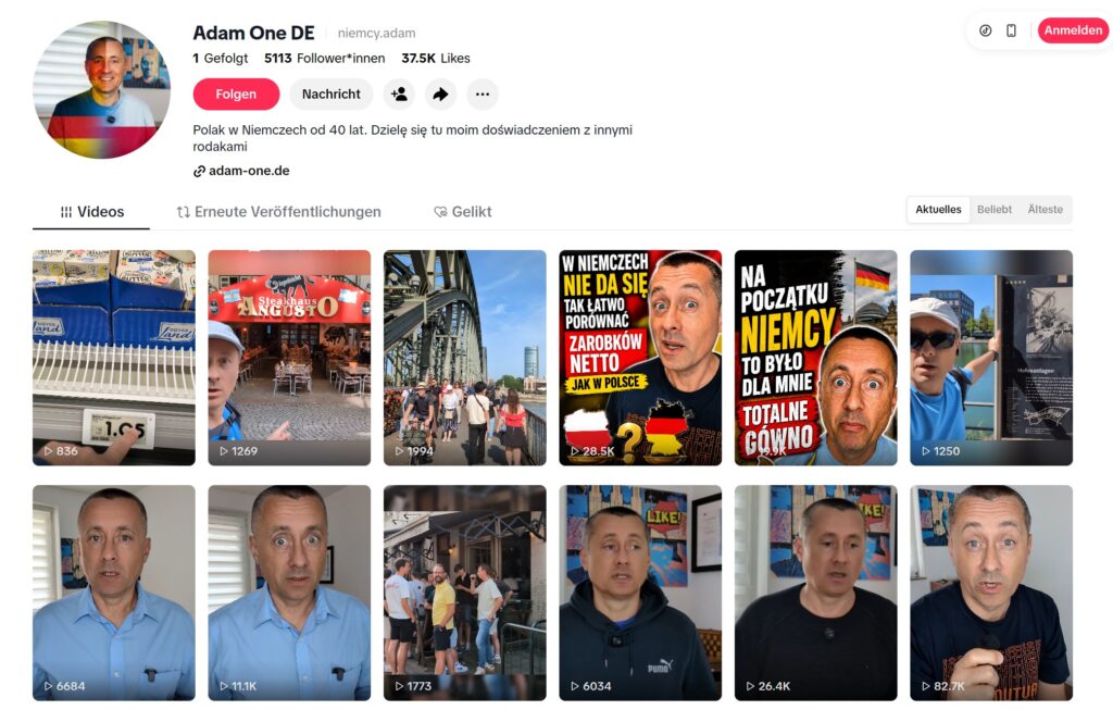 Adam One na TikTok