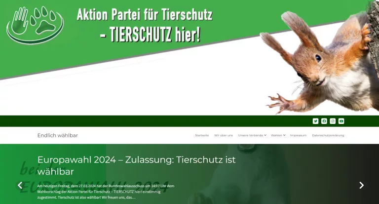 Die „Aktion Partei für Tierschutz – TIERSCHUTZ hier!“ und ihr Weg zur Europawahl 2024