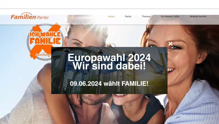 Die Kernthemen der Familie – Familien-Partei Deutschlands zur Europawahl 2024