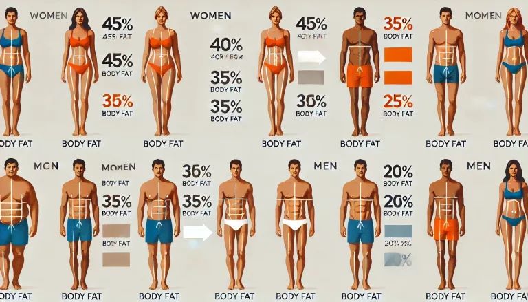 Körperfettanteil bei Männern und Frauen