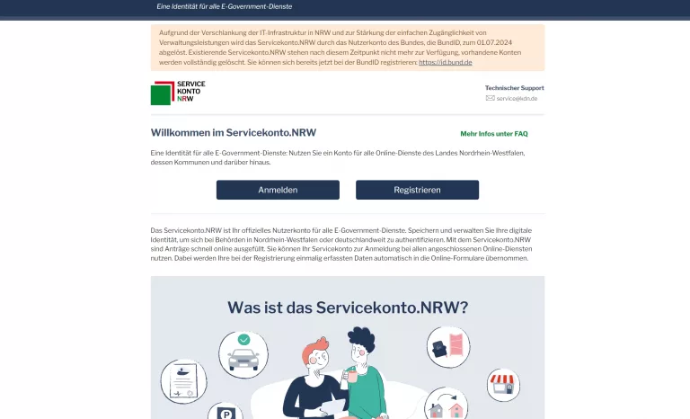 Abschaltung des Servicekonto.NRW am 30.06.2024: Was du wissen musst